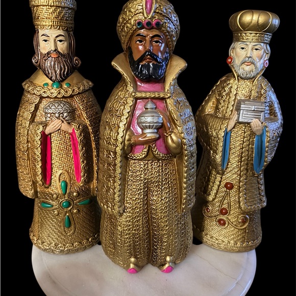 Other - Set of vintage paper mache Three Wise Men (Magi) nativity figurines